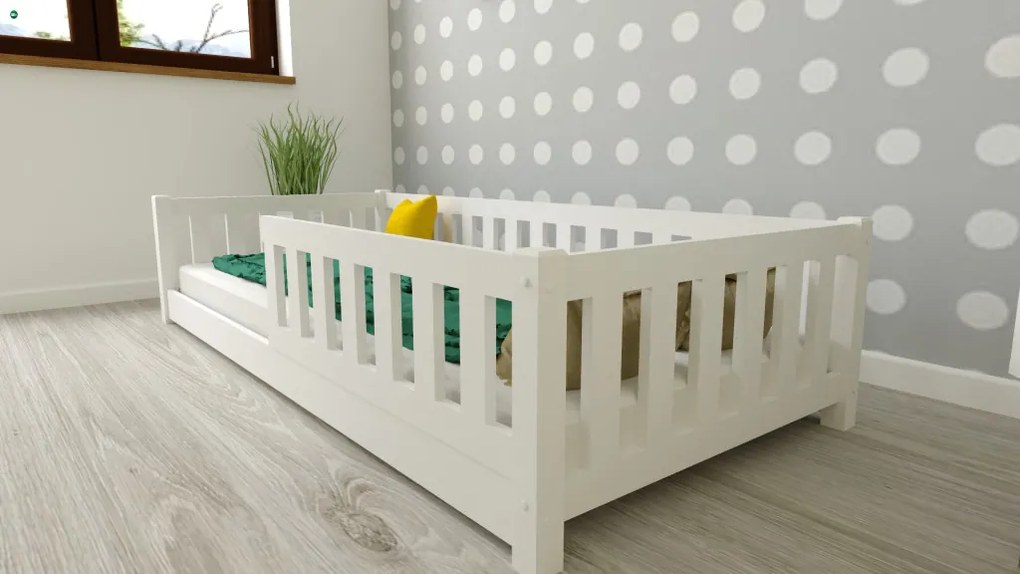 Lulu gyerekágy 80x180 fehér + ajándék ágyrács