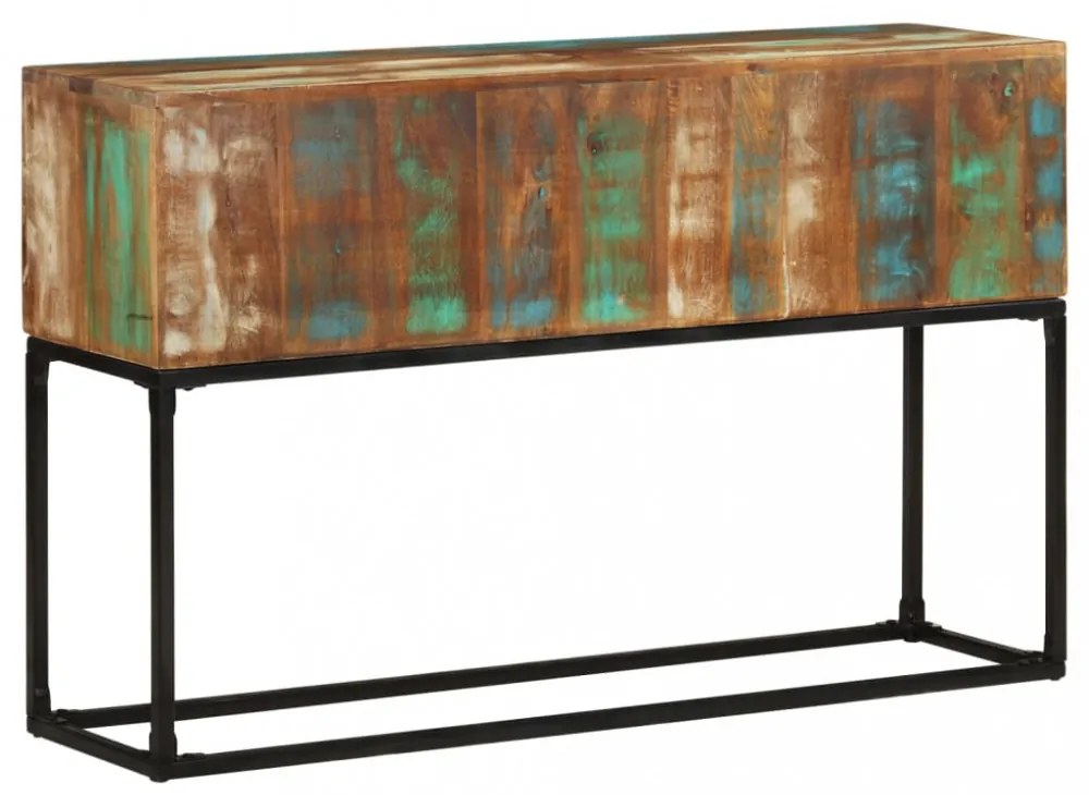tömör újrahasznosított fa tálalóasztal 120 x 30 x 75 cm