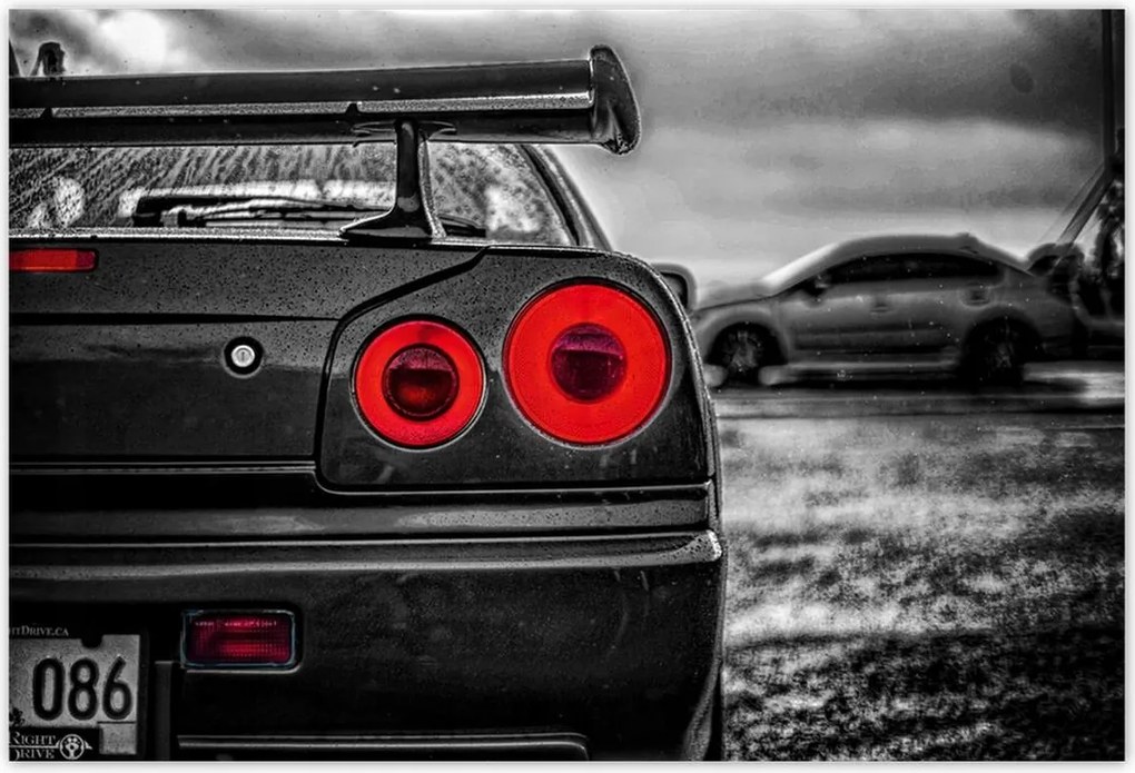 Poszterek 155x105 Sport Nissan Gtr Lámpák