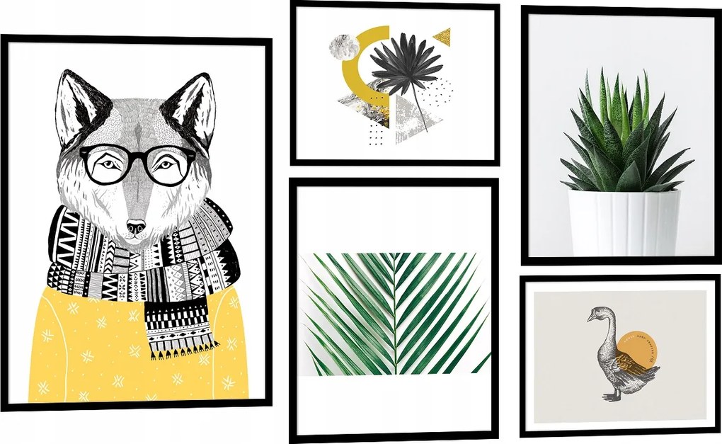 XXL Készlet 5db-os Festmények Maguk Nagy keret nélkül KP075