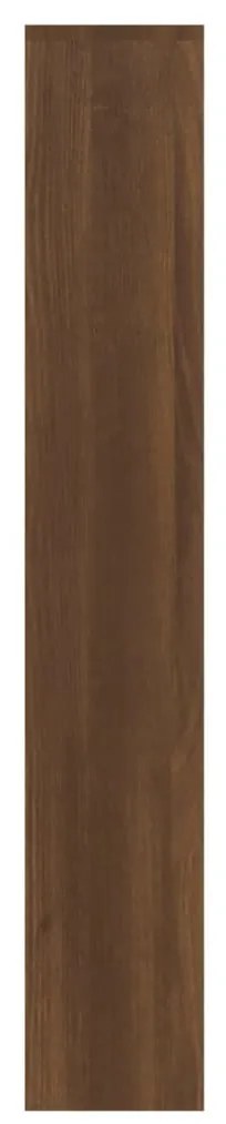 barna tölgyszínű 3 szintes cipőszekrény tükörrel 63x17x102,5 cm