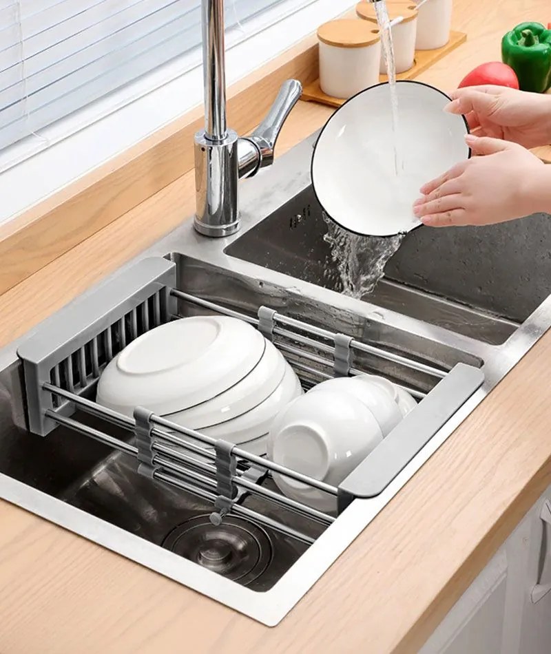 Teleszkópos csöpögtető mosogatóhoz szürke