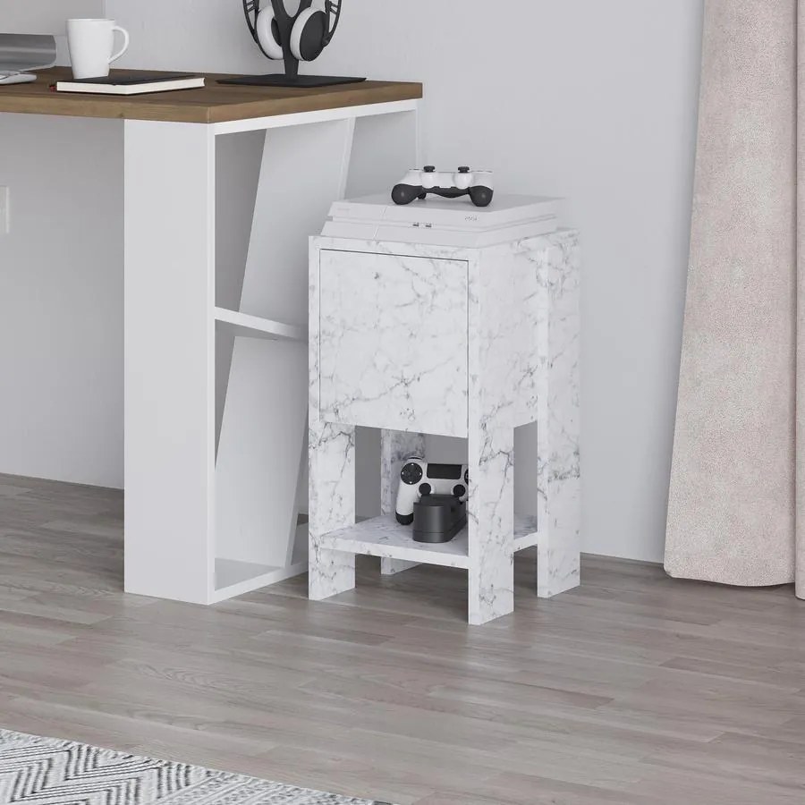 Éjjeliszekrény Ema - Carrara Marble