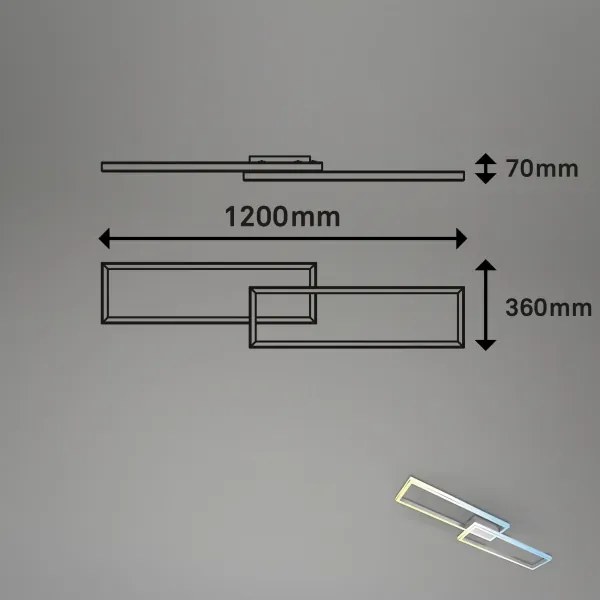 Briloner 3761019 - LED dimmelhető mennyezeti lámpatest LED/45W/230V 2700-6500K+távirányító matt króm