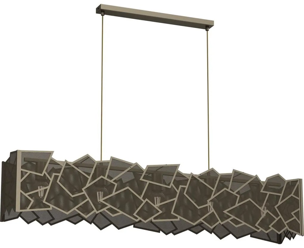 Csillár zsinóron CAMO 5xE27/15W/230V arany