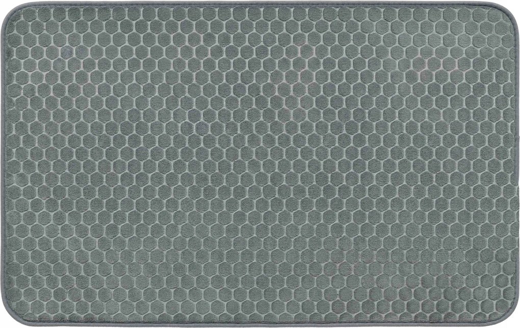 Fürdőszobaszőnyeg szürke 50x80 cm puha csúszásgátló modern minőség