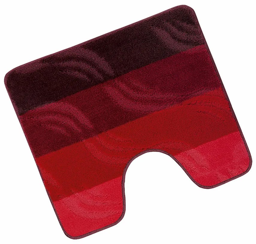 Elli Hullámok fürdőszobaszőnyeg, bordó, 60 x 50 cm