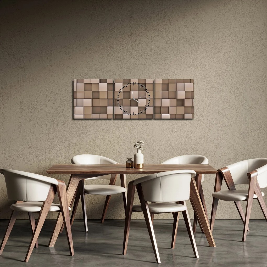 Kép - bézs kocka (órával) (90x30 cm)