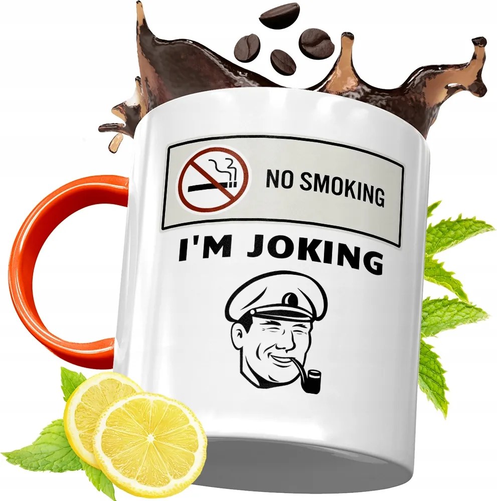 Narancssárga Bögre Dohányosoknak Ajándék fényképes nyomattal