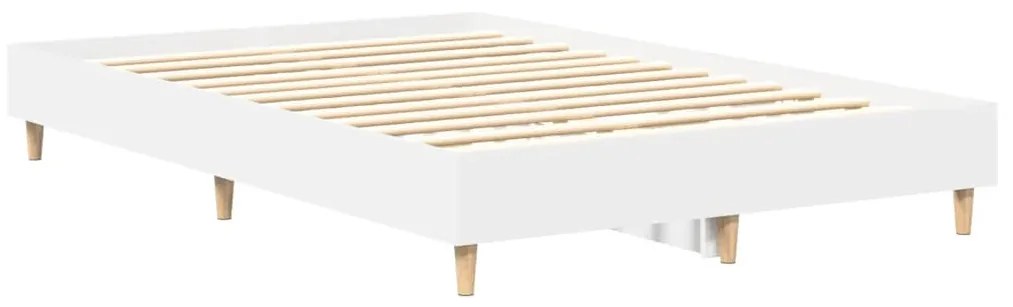 fehér szerelt fa ágykeret matrac nélkül 120 x 200 cm