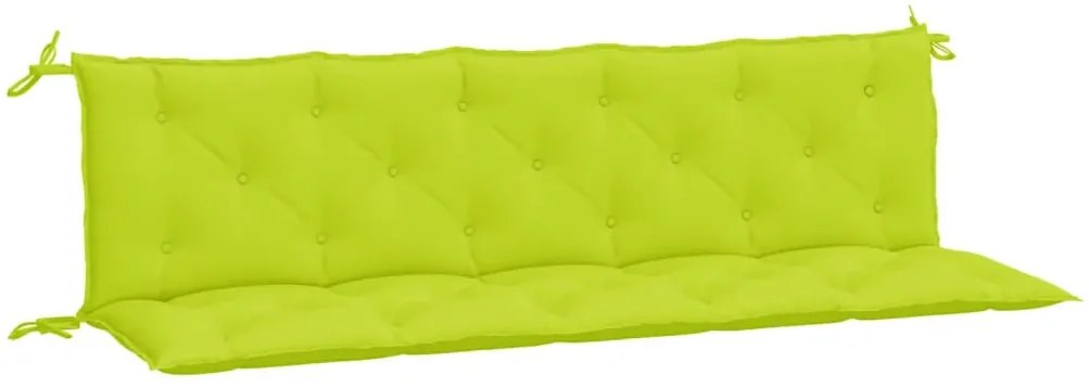 2 db élénkzöld oxford szövet kerti padpárna 180 x 50 x 7 cm