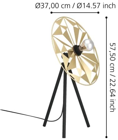 Eglo 43808 - Asztali lámpa CASTANUELO 1xE27/40W/230V