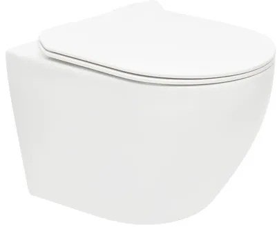 Wc soft close ülőkével felakasztható fehér fényes felülettel hátsó kifolyással WC01R
