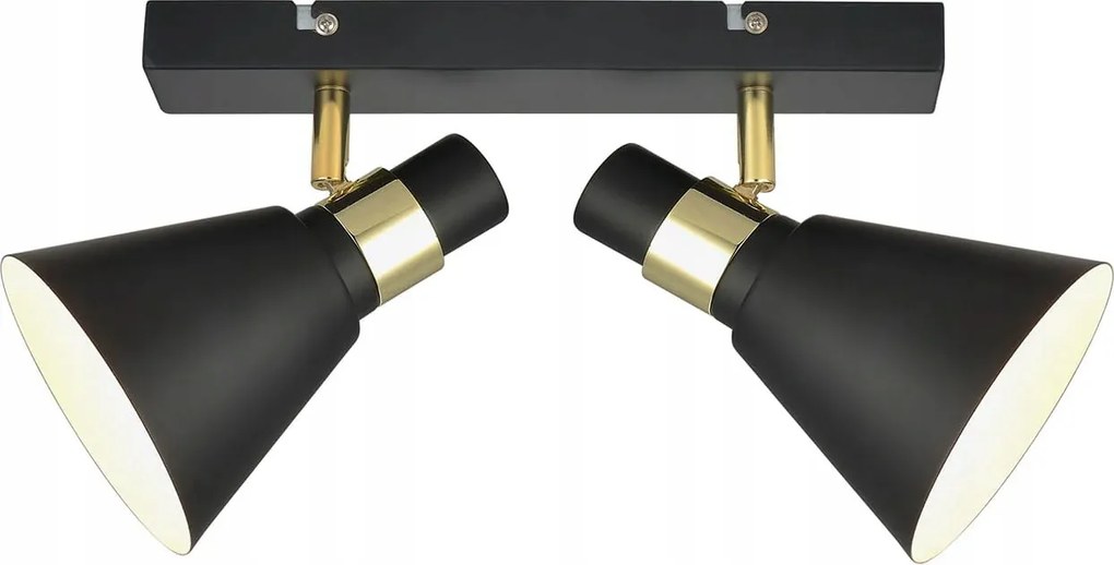 Biagio Italux fali-mennyezeti lámpa 40W E14 fekete-arany ipari