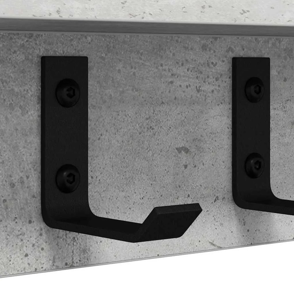 Fali Kabáthorog Beton szürke 60 x 10.5 x 10.5 cm Faanyag