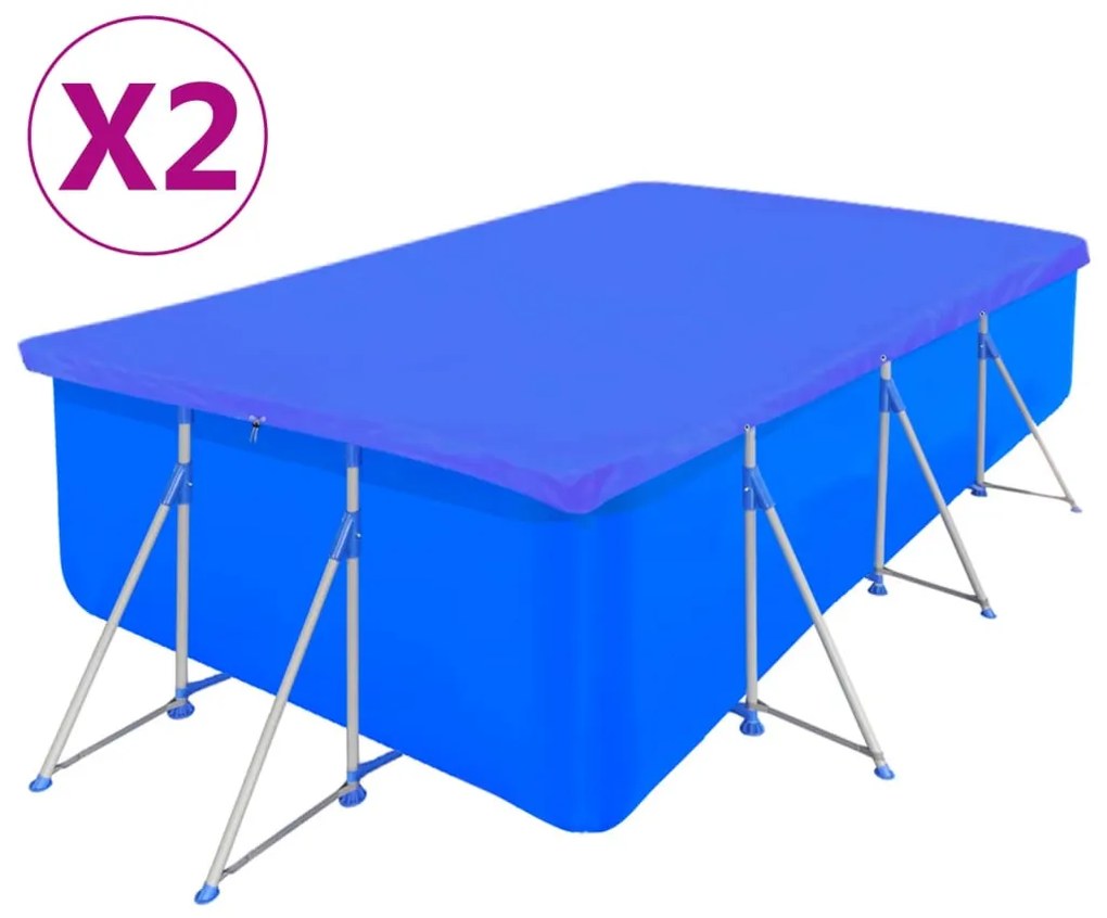 2 db négyszögletes PE medencetakaró 90 g/nm 540 x 270 cm