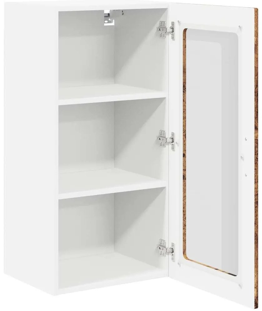 Fali konyhaszekrény 2 pcs Öreg fa 40 x 31 x 80 cm Faanyag