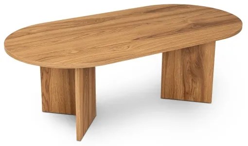 Kávésasztal OVAL 60x120 cm barna