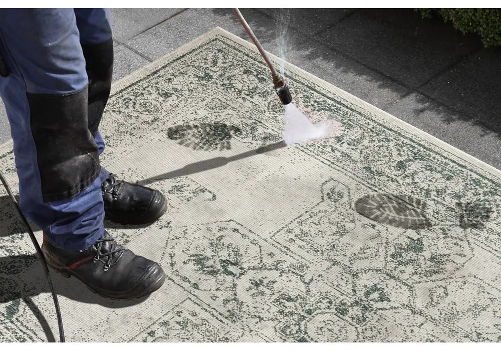 Borbon zöld-krémszínű kültéri szőnyeg, 200 x 290 cm - NORTHRUGS