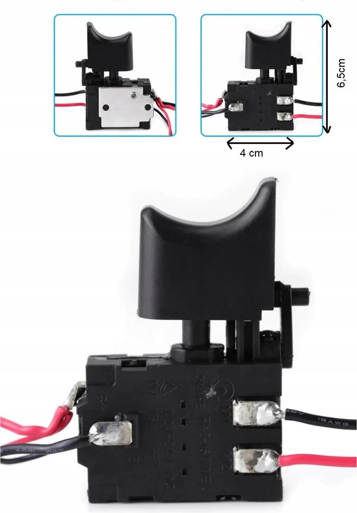 DC 12 V-21 V 16A vezérlőkapcsoló Akkus fűrészek, fúrók