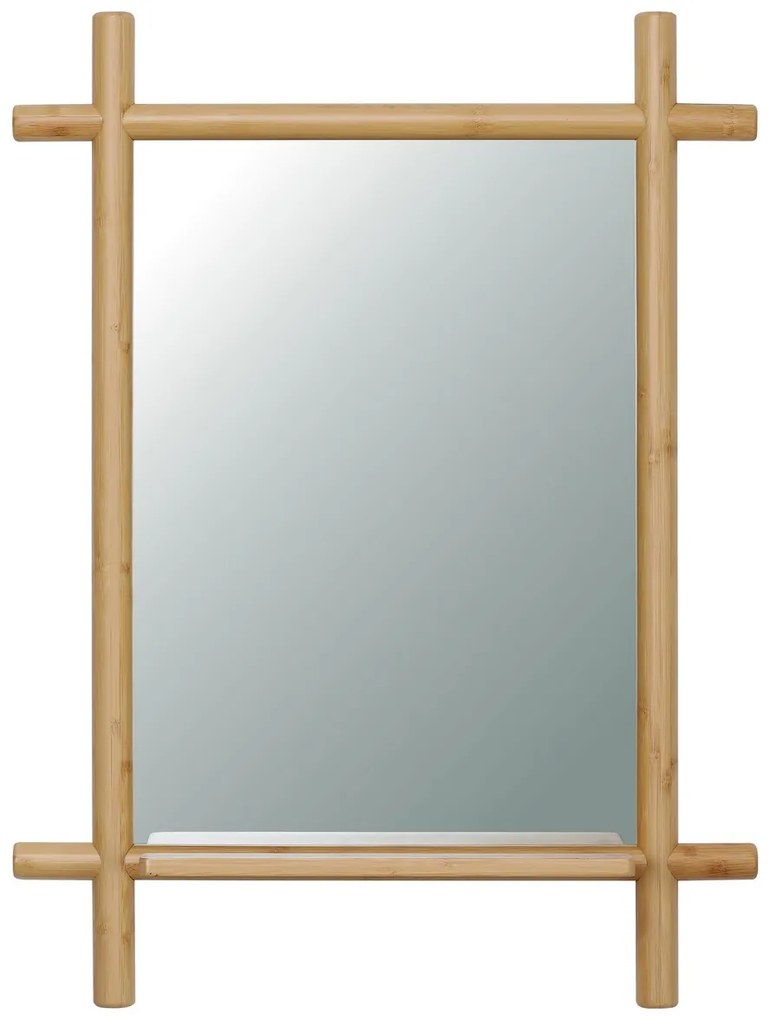 Fali tükör B027 NAT, bambusz