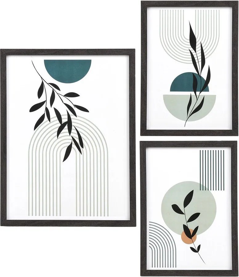 Fekete fali képkeret szett 3 db-os 30x40 cm Aspen – House Nordic