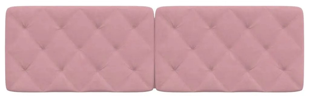 rózsaszín bársony fejtámla párna 160 cm
