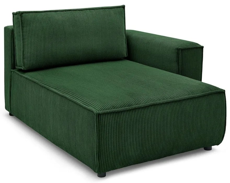 Zöld kordbársony kanapé modul (jobb oldali) Nihad modular – Bobochic Paris