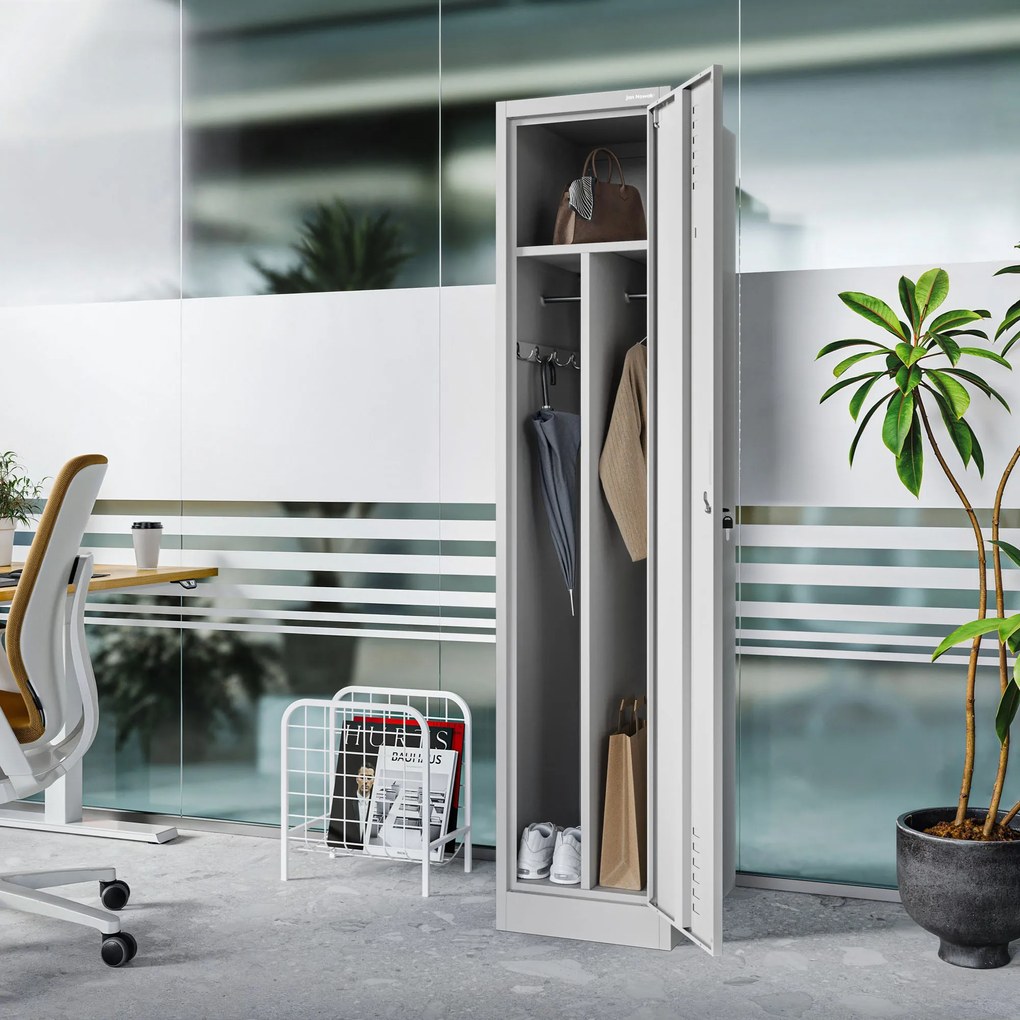 Fém BHP munkaszekrény szürke: KACPER 1 Plus