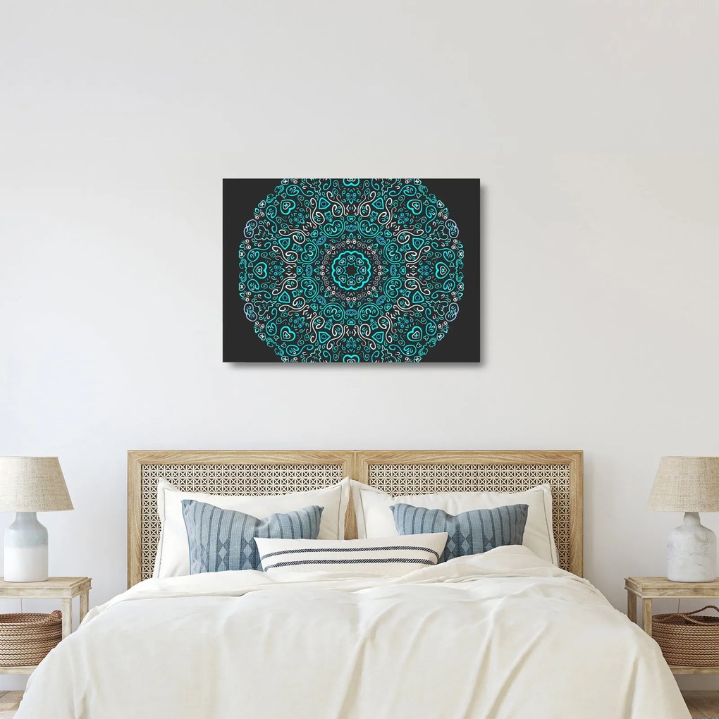 A díszítő absztrakció képe (üvegen) (70x50 cm)