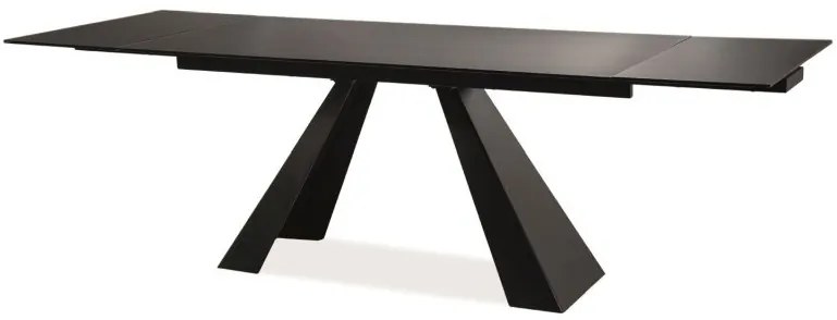 Széthúzható étkezőasztal  160-240 cm Shelia (fekete + fekete) (8 és több fő részére). 1050793