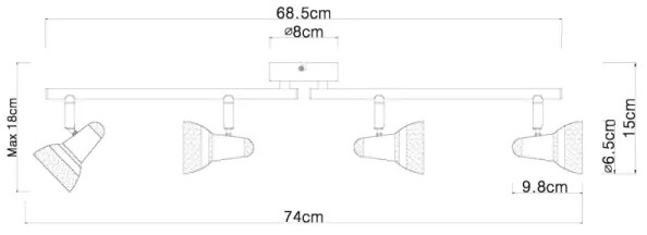 Globo 56134-4 - LED Spotlámpa ALASKA 4xLED/4W/230V fényes króm