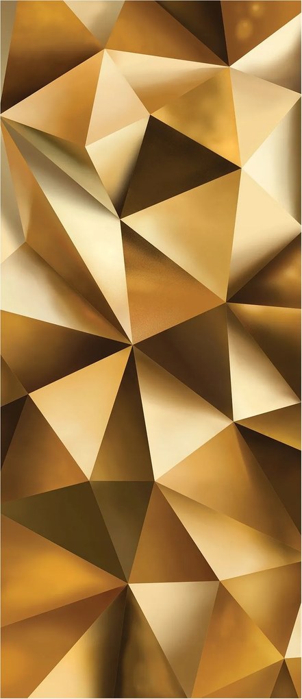 Fotótapéta Arany háromszögek luxus geometria arany kaleidoszkóp 91x211 +ragasztó