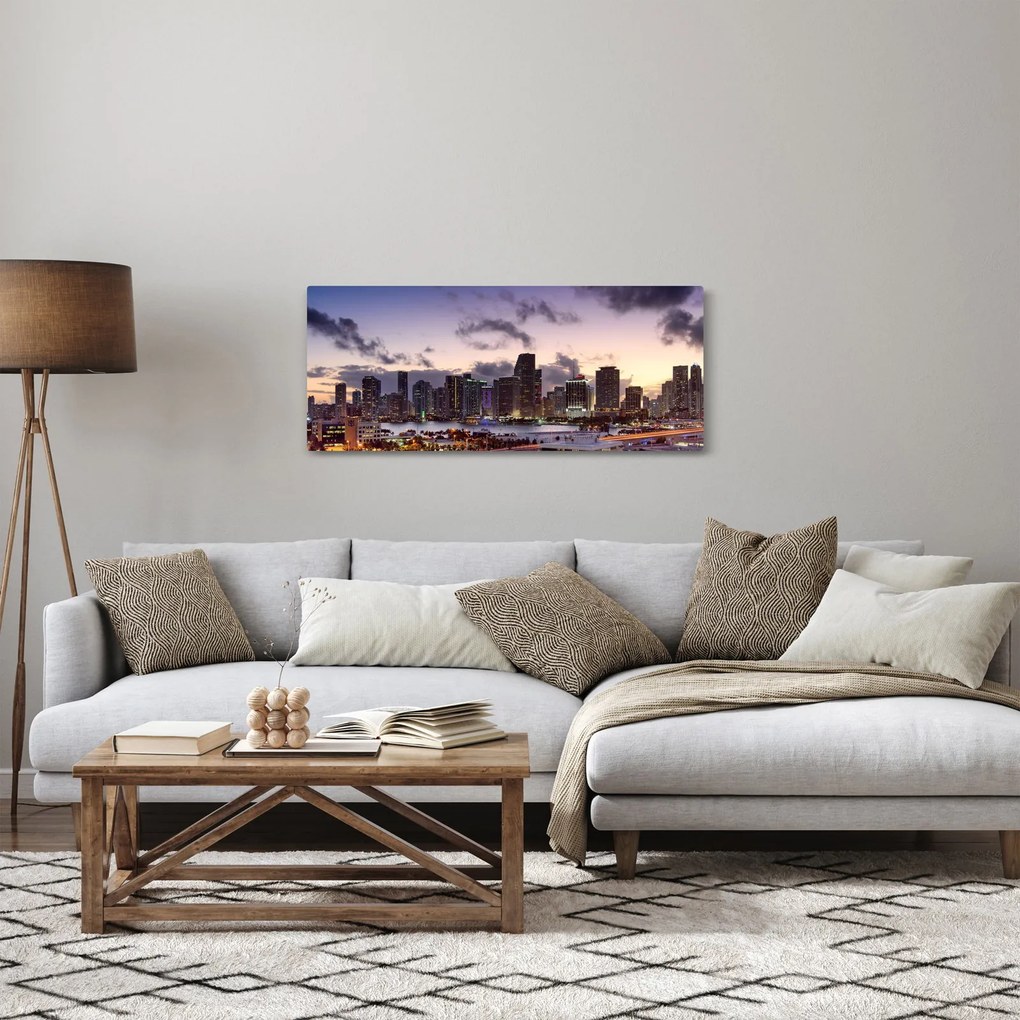 Kép - nagy város felhőkarcolói (120x50 cm)