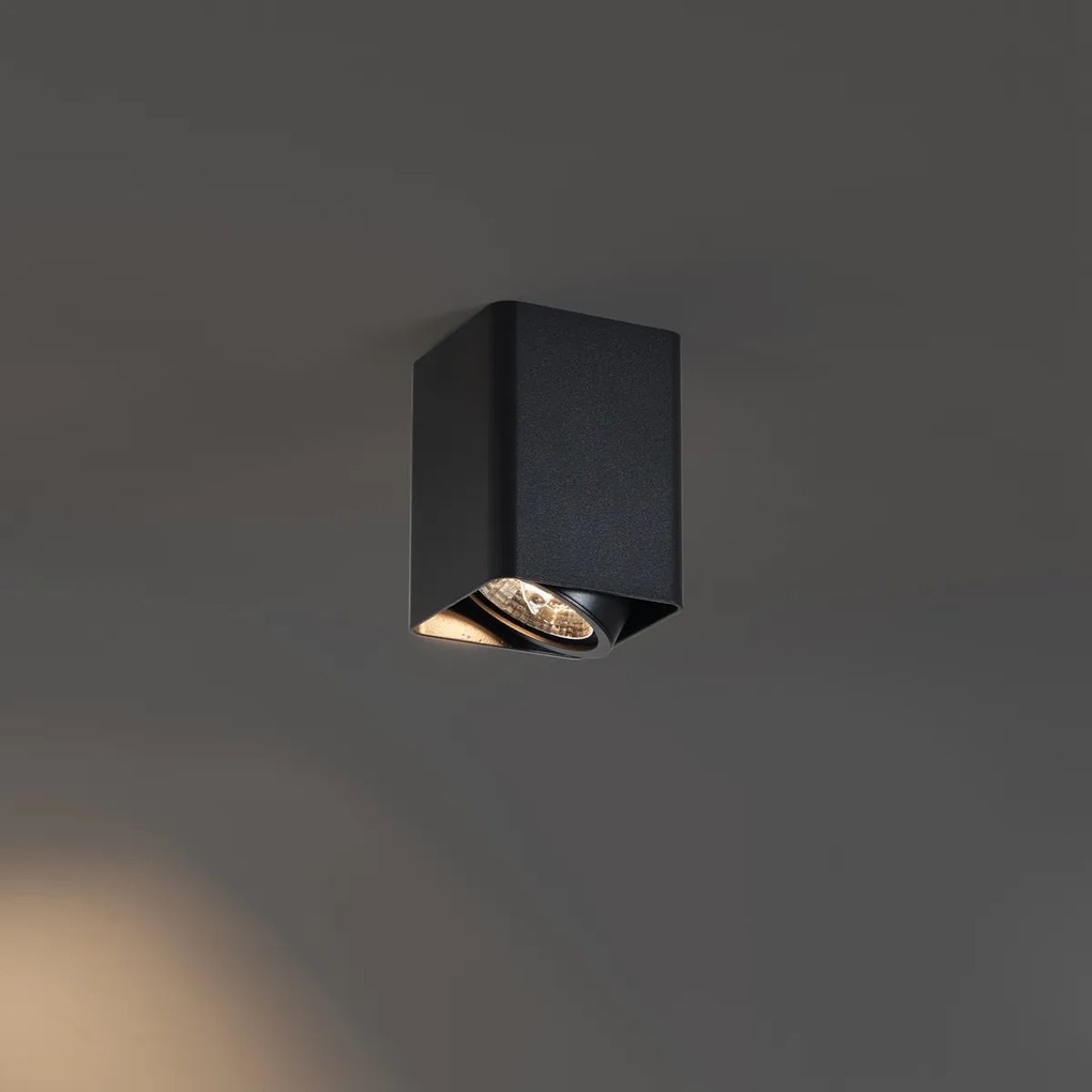 Design felületre szerelt spotlámpa fekete GU10 70mm forgatható és dönthető - Vox