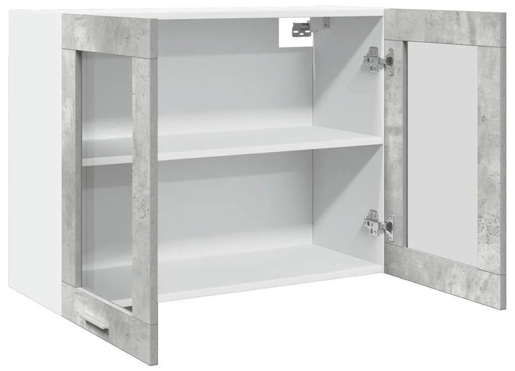 “Lyon” függő üvegszekrény betonszürke 80x31x60 cm