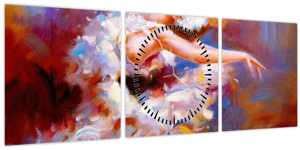 Kép - Balerina, festmény (órával) (90x30 cm)