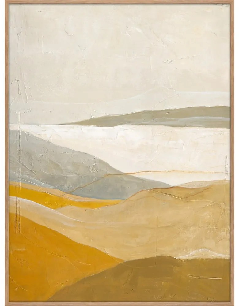 Kézzel festett kép 90x120 cm Yellow Field – Malerifabrikken