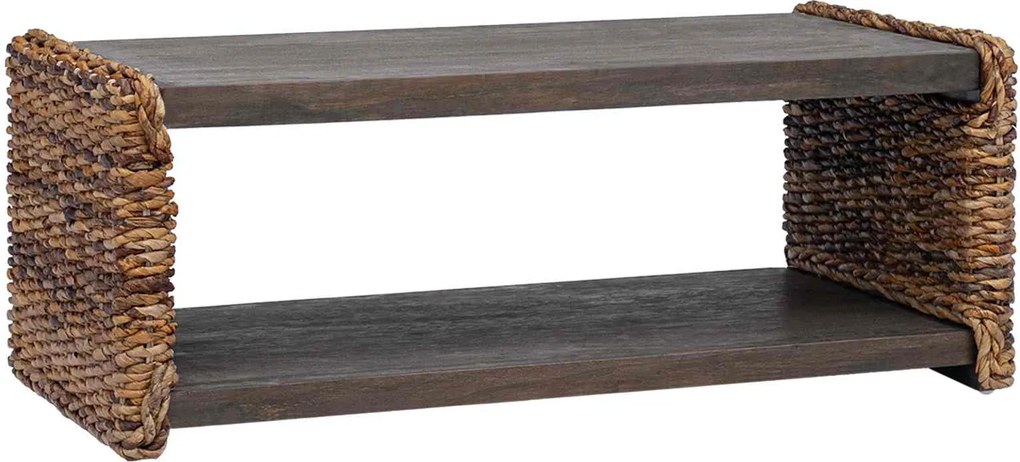 vidaXL Dohányzóasztal Természetes 90 x 45 x 35 cm Tömör Mahagóni Fa