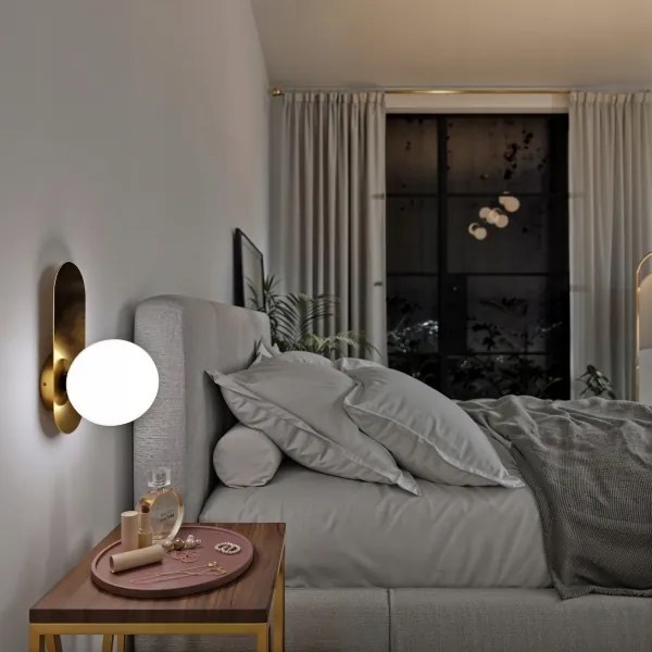 Fali lámpa 1xE27/40W/230V arany/fehér