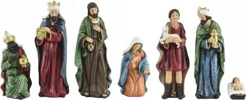 Karácsonyi betlehem figurák 10-25,5cm 7db