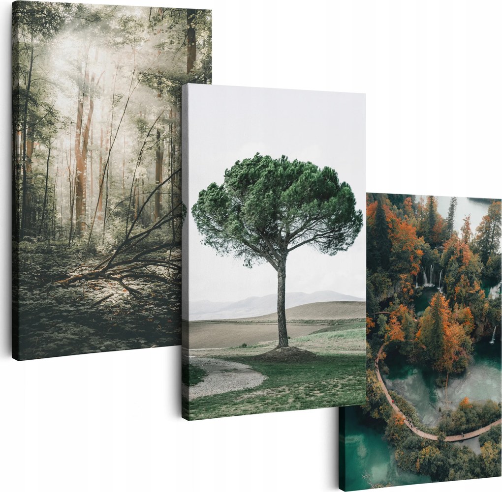 Vászonkép 180 cm **többféle minta** 3 Db Nappali Falikép