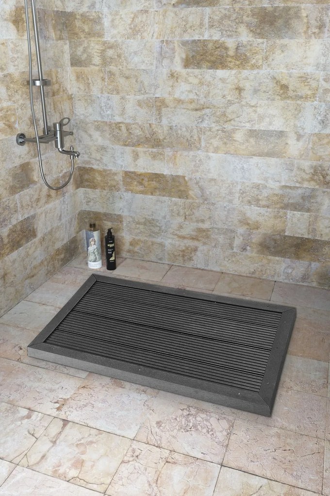 Casaria® Zuhanyszőnyeg 101x63x5,5 cm - antracit