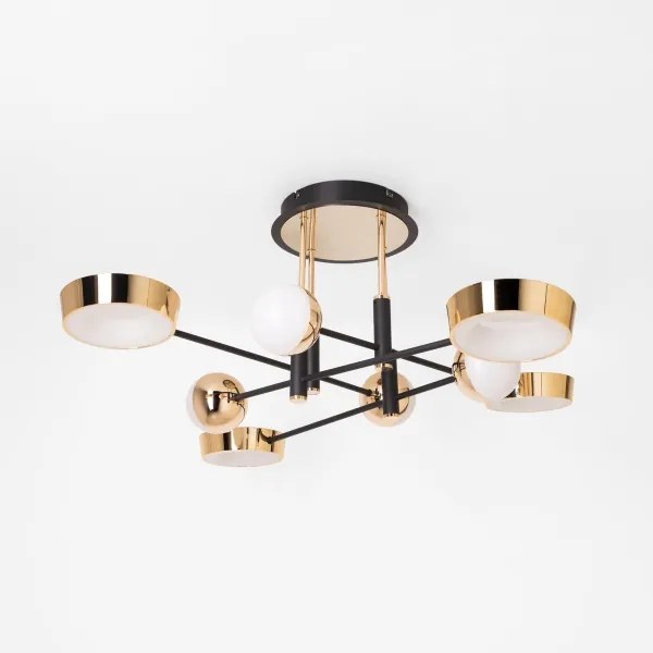 Zuma Line MX7170-8-3BGT - LARA felületre szerelhető csillár, dimmelhető LED, 60W/230V, arany/fekete