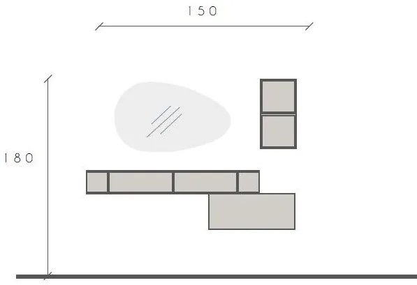 Infinity 2.0 4 elemes szett Cadiz tölgy / bézs