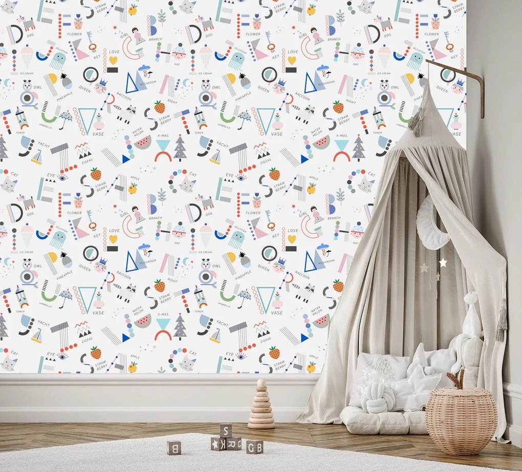 Gario Fotótapéta Vidám ábécé Anyag: Vlies, Méret: 400 x 280 cm