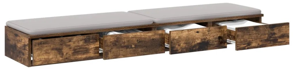 Ágyfiókok fiókkal Füstölt tölgy 150 x 36.5 x 16.5 cm Faanyag