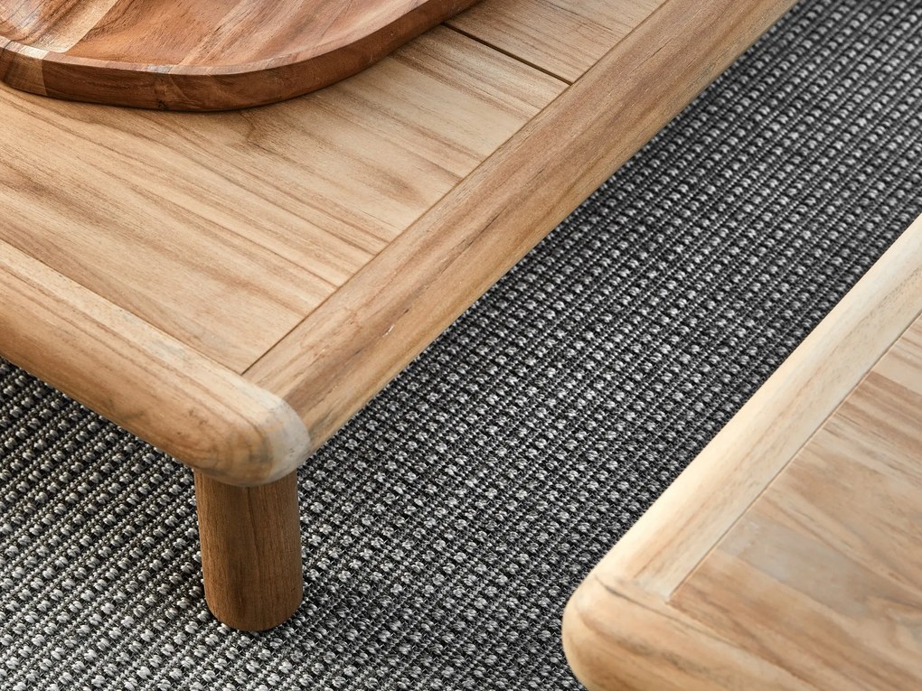 Sling dohányzóasztal 120x84 cm teakfa lappal