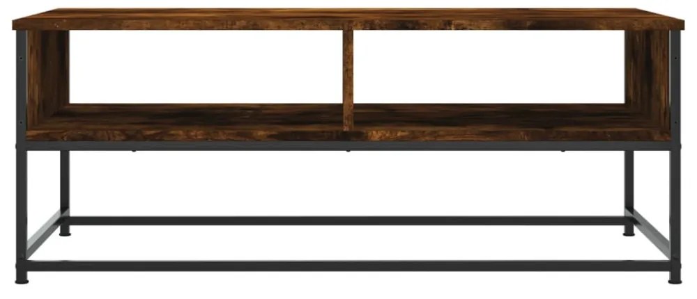 füstös tölgy színű szerelt fa dohányzóasztal 100 x 51 x 40 cm