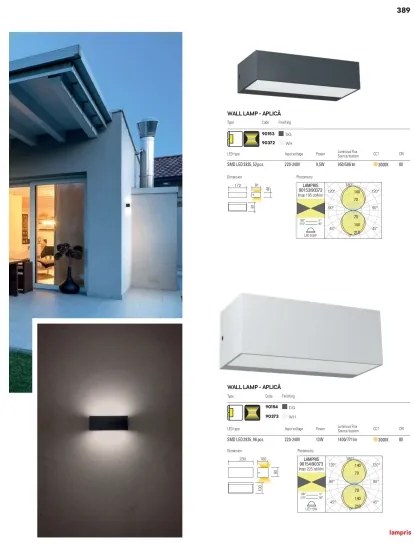 Redo 90154 - LED Kültéri fali lámpa LAMPRIS 1xLED/12W/230V IP65